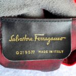 S Ferragamo Vintage Tote Red Satin with Gold Hardware #GLRUO-5 - Image 22