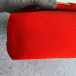 S Ferragamo Vintage Tote Red Satin with Gold Hardware #GLRUO-5 - Image 12