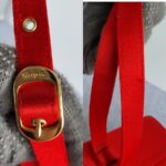 S Ferragamo Vintage Tote Red Satin with Gold Hardware #GLRUO-5 - Image 24