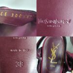 YSL Tribute Platform Sandals SZ38 Purple Suede Leather with Gold hardware Shoes #OKCL-4 - Image 11