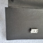 Chanel Document Bag Black Grained Calfskin with Ruthenium Hardware #OKKR-2 - Image 26