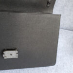 Chanel Document Bag Black Grained Calfskin with Ruthenium Hardware #OKKR-2 - Image 27