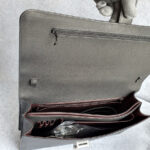 Chanel Document Bag Black Grained Calfskin with Ruthenium Hardware #OKKR-2 - Image 24