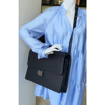 Chanel Document Bag Black Grained Calfskin with Ruthenium Hardware #OKKR-2 - Image 47