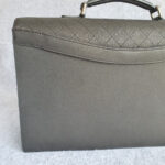 Chanel Document Bag Black Grained Calfskin with Ruthenium Hardware #OKKR-2 - Image 5