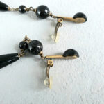 Gucci Clip On Earrings Black Beads and Crystal with Gold Hardware #OKCT-18 - Image 9
