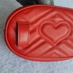 Gucci Marmont Belt/Waist Bag Red Calf Leather with Rustic Gold Hardware #OKRS-1 - Image 6