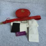Gucci Marmont Belt/Waist Bag Red Calf Leather with Rustic Gold Hardware #OKRS-1 - Image 2