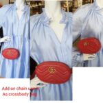 Gucci Marmont Belt/Waist Bag Red Calf Leather with Rustic Gold Hardware #OKRS-1 - Image 22