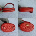 Gucci Marmont Belt/Waist Bag Red Calf Leather with Rustic Gold Hardware #OKRS-1 - Image 3