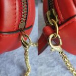 Gucci Marmont Belt/Waist Bag Red Calf Leather with Rustic Gold Hardware #OKRS-1 - Image 15