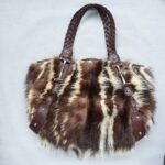 Gucci Pelham Dark Brown/Beige Fur with Leather and Light Gold Hardware #OKYR-10