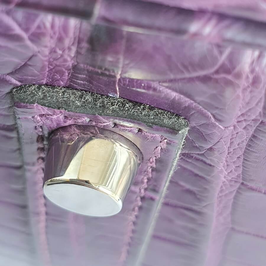 Hermes Birkin 35cm Purple Matte Amethyst Crocodile with Palladium Hardware Handbag (WWLRX) 144020004174 DO/DE