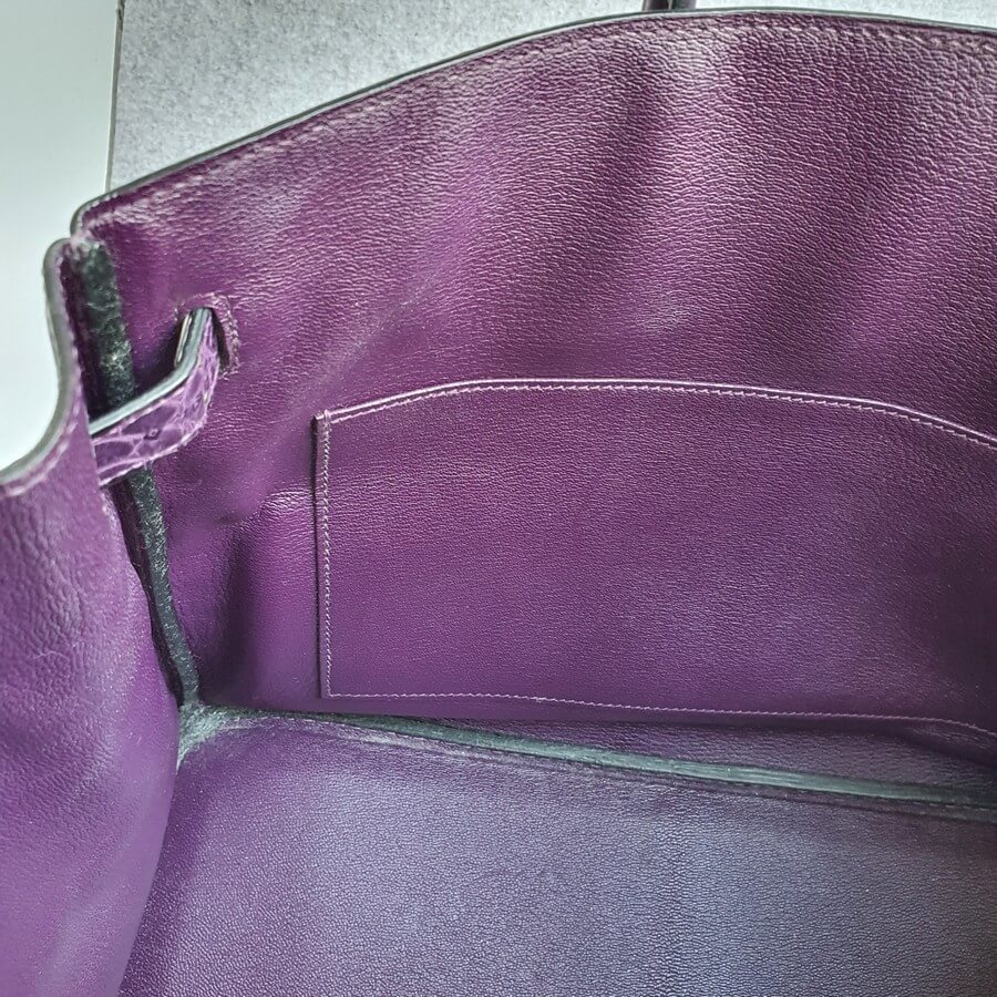 Hermes Birkin 35CM Purple Matte Amethyst Crocodile With Palladium