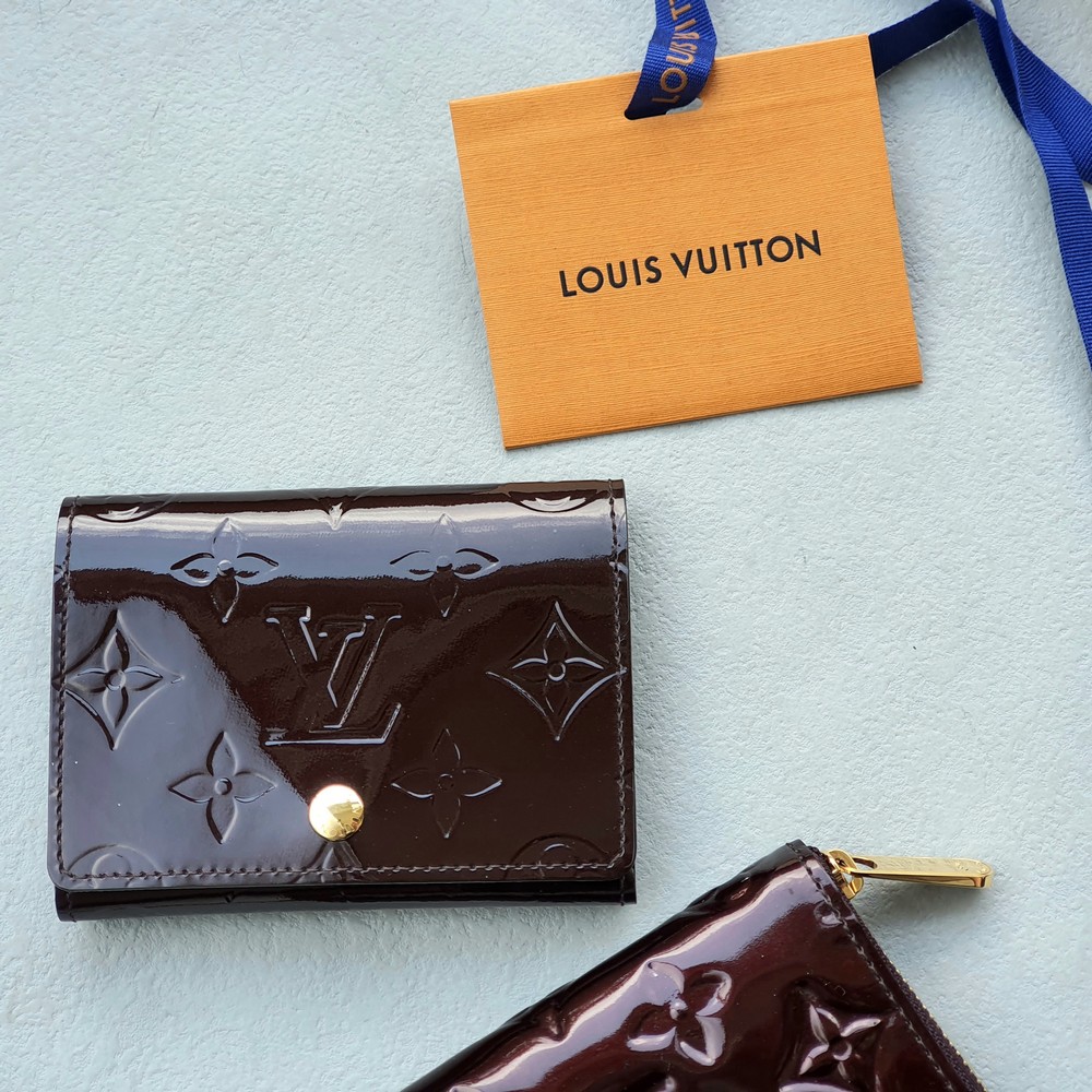 LV Small Purse Amarante Vernis Leather and Gold Hardware #OKOR-11