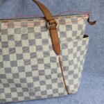 LV Totally PM Damier Azur Coated Canvas with Leather and Gold Hardware #GLRKE-2 - Image 4