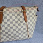 LV Totally PM Damier Azur Coated Canvas with Leather and Gold Hardware #GLRKE-2 - Image 6