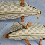 LV Totally PM Damier Azur Coated Canvas with Leather and Gold Hardware #GLRKE-2 - Image 9