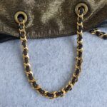 LV Tote Black/gold Fabric with Leather and Gold Hardware #OKYR-8 - Image 14