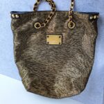 LV Tote Black/gold Fabric with Leather and Gold Hardware #OKYR-8 - Image 3