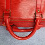 LV Vintage Keepall 55 Red Epi Leather with Gold Hardware #GLRUO-6 - Image 25
