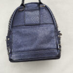 MCM Crossbody Bag/Small Backpack Blue Visetos Coated Canvas With Leather And Silver Hardware #GLRKS-6 - Image 5