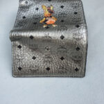 MCM Tri-fold Wallet Silver/Black Visetos Coated Canvas With Leather And Silver Hardware #GLRKS-10 - Image 3