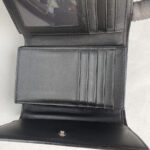 MCM Tri-fold Wallet Silver/Black Visetos Coated Canvas With Leather And Silver Hardware #GLRKS-10 - Image 9