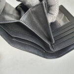 MCM Tri-fold Wallet Silver/Black Visetos Coated Canvas With Leather And Silver Hardware #GLRKS-10 - Image 11