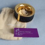 Sergio Rossi Bangle Black Metal/snake Skin Gold Hardware #OKCT-23 - Image 2