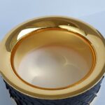 Sergio Rossi Bangle Black Metal/snake Skin Gold Hardware #OKCT-23 - Image 7