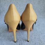 Valentino Garavani Peeptoe Size 38.5 2-Tone Leather Shoes #OKCT-43 - Image 9