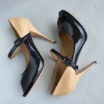 Valentino Garavani Peeptoe Size 38.5 2-Tone Leather Shoes #OKCT-43 - Image 6