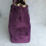Anya Hindmarch Bag Purple Suede Leather with Leather Gold Hardware #GLRST-2 - Image 9