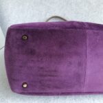 Anya Hindmarch Bag Purple Suede Leather with Leather Gold Hardware #GLRST-2 - Image 12