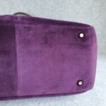 Anya Hindmarch Bag Purple Suede Leather with Leather Gold Hardware #GLRST-2 - Image 13