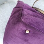 Anya Hindmarch Bag Purple Suede Leather with Leather Gold Hardware #GLRST-2 - Image 14