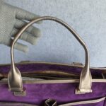 Anya Hindmarch Bag Purple Suede Leather with Leather Gold Hardware #GLRST-2 - Image 20