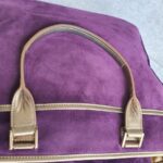 Anya Hindmarch Bag Purple Suede Leather with Leather Gold Hardware #GLRST-2 - Image 21