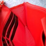 Chanel Wallet On Chain WOC Red Printed Snake Skin with Silver Hardware #OYKU-1 - Image 24