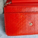 Chanel Wallet On Chain WOC Red Printed Snake Skin with Silver Hardware #OYKU-1 - Image 12