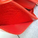 Chanel Wallet On Chain WOC Red Printed Snake Skin with Silver Hardware #OYKU-1 - Image 28