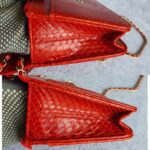 Chanel Wallet On Chain WOC Red Printed Snake Skin with Silver Hardware #OYKU-1 - Image 8