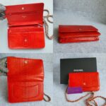 Chanel Wallet On Chain WOC Red Printed Snake Skin with Silver Hardware #OYKU-1 - Image 2