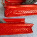 Chanel Wallet On Chain WOC Red Printed Snake Skin with Silver Hardware #OYKU-1 - Image 22