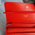 Chanel Wallet On Chain WOC Red Printed Snake Skin with Silver Hardware #OYKU-1 - Image 10