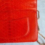 Chanel Wallet On Chain WOC Red Printed Snake Skin with Silver Hardware #OYKU-1 - Image 7