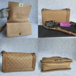 Chanel Boy Medium 25cm Brown Calf Leather with Ruthenium Hardware #GLRYR-1 - Image 2