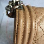 Chanel Boy Medium 25cm Brown Calf Leather with Ruthenium Hardware #GLRYR-1 - Image 19