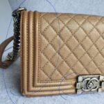 Chanel Boy Medium 25cm Brown Calf Leather with Ruthenium Hardware #GLRYR-1 - Image 3